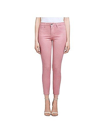 L'Agence Margot Cropped Skinny Jean in Dusty Rose (view 2)