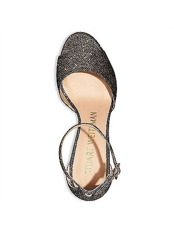 Stuart Weitzman Disco Ankle Strap Platform Sandals In New Pyrite (view 2)