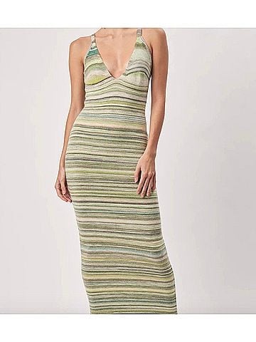 Ronny Kobo Daylann Knit Dress in Sage (view 2)