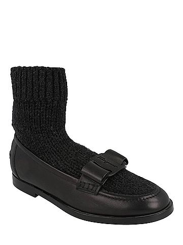 Salvatore Ferragamo Women's Vivaldo Sock Loafers in Nero (view 2)
