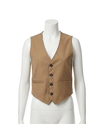 FRNCH Alix Suit Vest in Camel (view 1)
