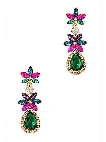 Yacht Club Women's Festive Earrings in Multi (view 1)