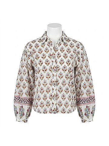 Faherty Women's Suki Blouse in Antique Bouquet (view 1)