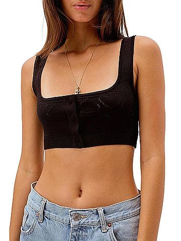 For Love & Lemons Neve Crop Tank Sweater (view 2)