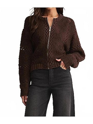 Z Supply Women's Sundance Zip Up Sweater Jacket (view 2)