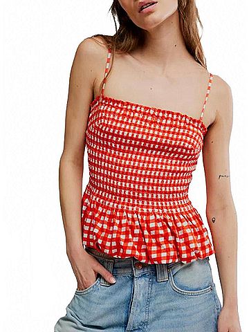 Free People Sundance Tank Top in Red Combo (view 2)