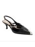 Andrea Black Women's Pointed-Toe Crossover Slingback Pump Size 7 - photo 1