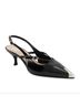 Andrea Black Women's Pointed-Toe Crossover Slingback Pump Size 6 - photo 1