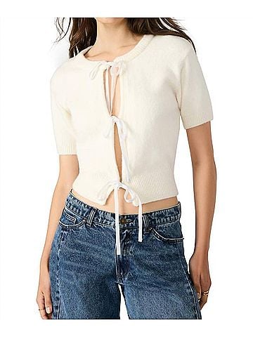 Steve Madden Sereia Cardigan in Cream (view 2)