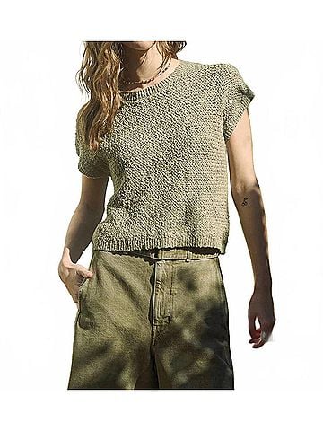 Blu Pepper Wyatt Knit Sweater Top in Olive (view 2)
