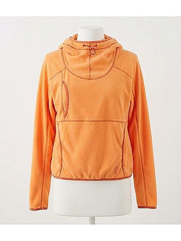 Free People On The Run Lightweight Fleece Pullover in Orange (view 1)