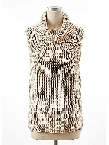Tribal Wrap Me Up Sleeveless Sweater Vest in Honey And Cream (view 1)