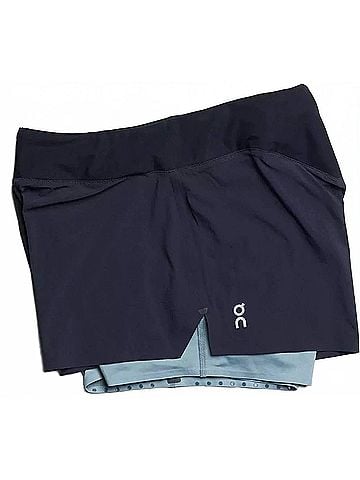 On Running Shorts 20 in Navy Storm (view 1)