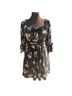 Hutch 95% Polyester 5% Spandex 100% Polyester Floral Black Casual Dress Size S - photo 1