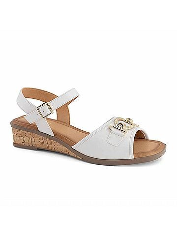 Andrea Women's Ankle-Strap Sandal in White (view 1)