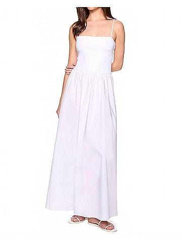 Susana Monaco Knit Poplin String Maxi Dress in Sugar (view 2)
