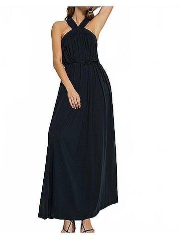 NATION LTD Brielle Halter Dress in Night Sky (view 2)