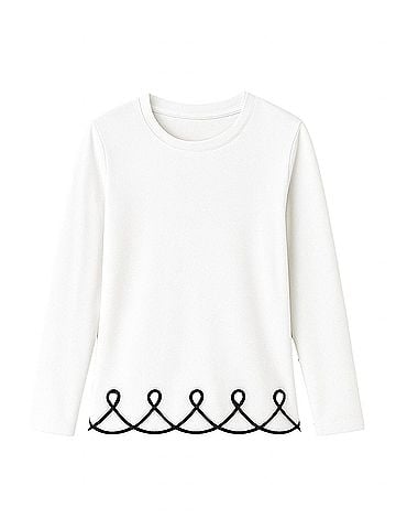 E.L.I. Women's The Am?©lie Top in White/Black (view 2)