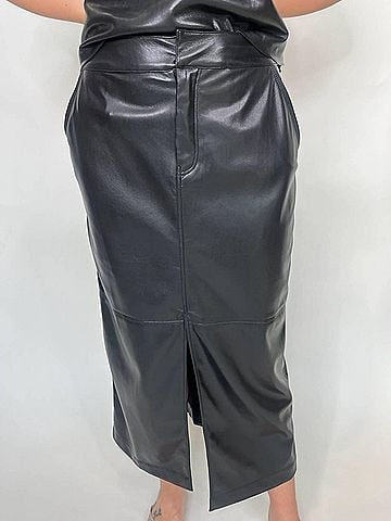 Melissa Nepton Marina Midi Skirt in Black (view 2)