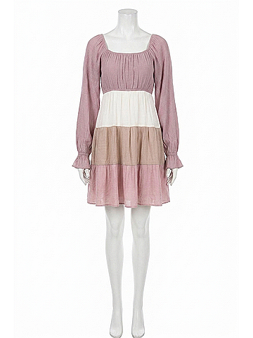 Blu Pepper Perched Mini Dress in Dusty Pink (view 1)