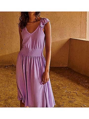 NATION LTD Mina Dress in Lavender Fields (view 2)