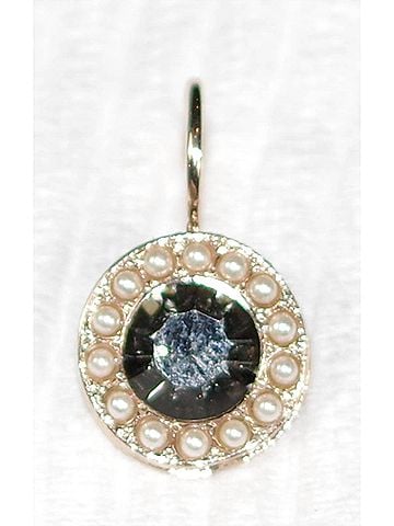 Mariana Women's Earl Grey Earrings in Grey / Pearl (view 1)