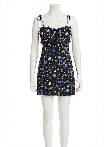 For Love & Lemons Robin Ruched Floral-Print Mini Dress (view 1)