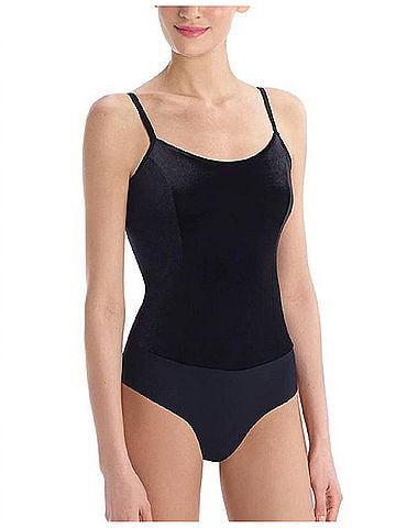 Commando Velvet Cami Bodysuit in Black (view 2)
