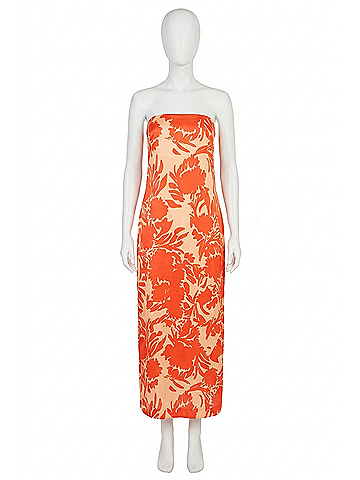 Endless Rose Olivia Floral Satin Maxi Dress in Orange (view 1)