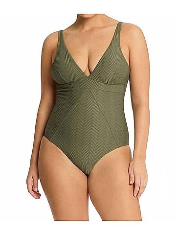 Sea Level Australia Caracus Scoop Back Panel Line One Piece Swimsuit (view 2)