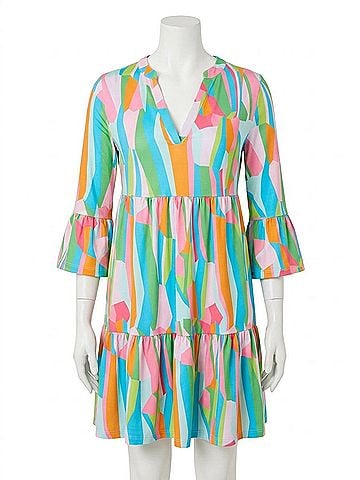 Mary Square Laguna Mini Dress in Sea Glass (view 1)