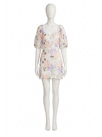 Lucy Paris Elaine Floral Dress in Multi Floral (view 1)