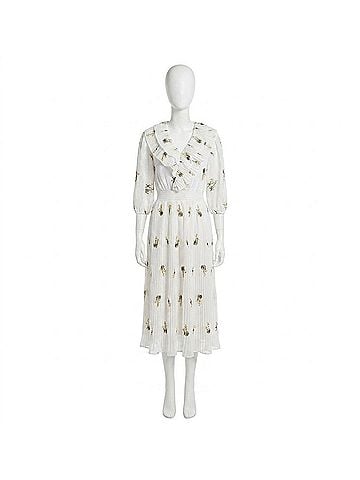 Buru Blanche Midi Dress in White Daisy (view 1)