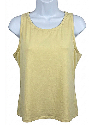 Eileen Fisher Women's Sleeveless Scoop Neck Tank in Yellow (view 1)