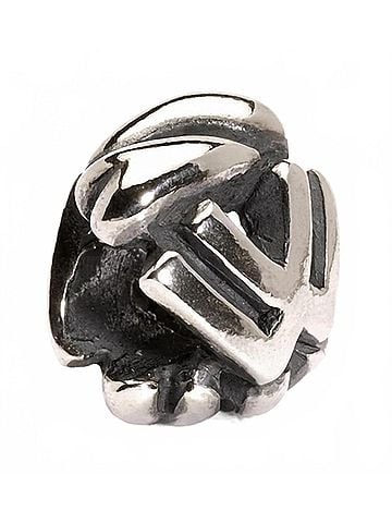 Trollbeads Letter W Sterling Bead in Silver (view 1)