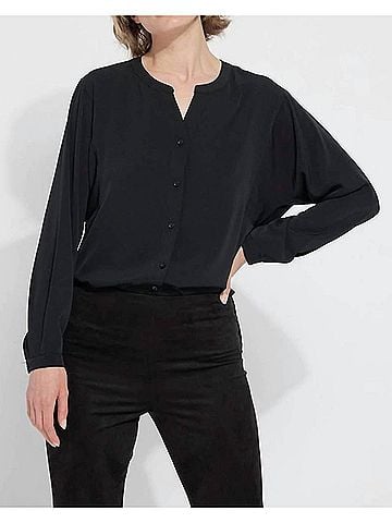 Lyssé Mia Woven Top in Black (view 2)