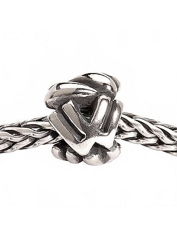 Trollbeads Letter W Sterling Bead in Silver (view 2)