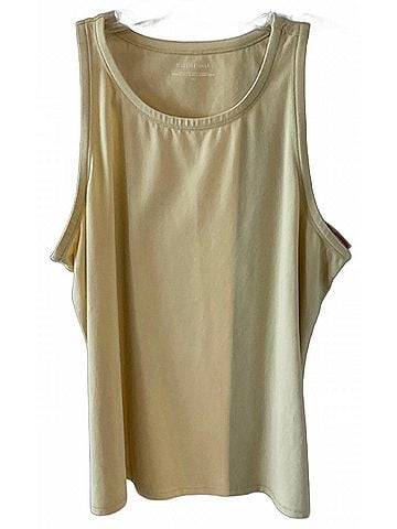 Eileen Fisher Women's Sleeveless Scoop Neck Tank in Yellow (view 2)