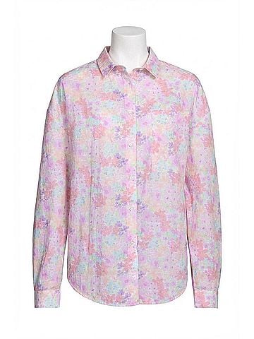 For Love & Lemons Kennedy Floral-Print Cotton-Poplin Shirt (view 1)