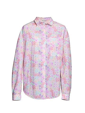 For Love & Lemons Kennedy Floral-Print Cotton-Poplin Shirt (view 2)