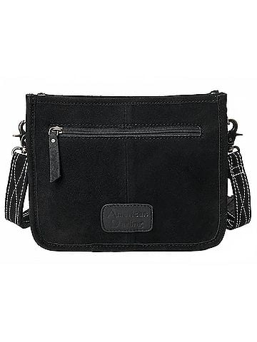 American Darling Women's Boot Stitch Crossbody Bag in Black (view 1)