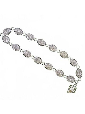 Southern Grace Women's Clear Rhinestone Oval Concho Belt (view 1)