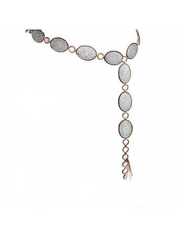Southern Grace Women's Clear Rhinestone Oval Concho Belt (view 2)