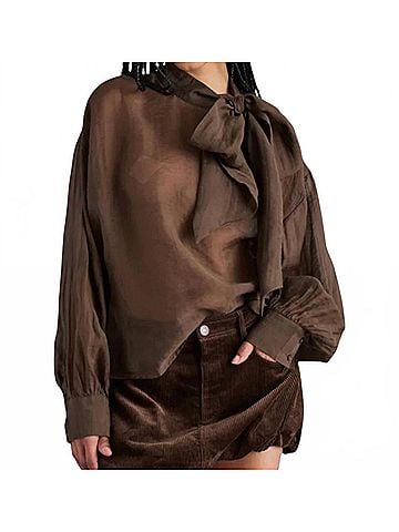 Steve Madden Sutton Tie Top in Dark Espresso (view 2)
