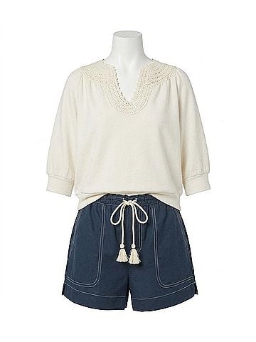 Rails Mariposa Top in Ivory (view 1)