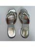 Jeffrey Campbell 100% Leather Silver Heels Size 6 1/2 - photo 3