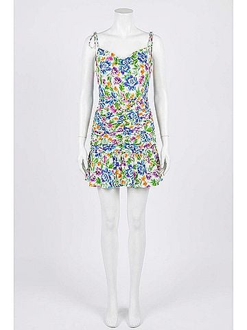 For Love & Lemons Miranda Belted Matte Satin Mini Dress (view 1)