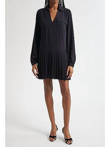 Ramy Brook Mercedes Long Sleeve Minidress in Black (view 2)