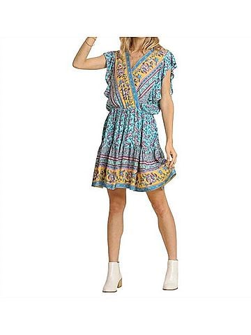 Umgee Boho Vibes Dress in Multi (view 2)