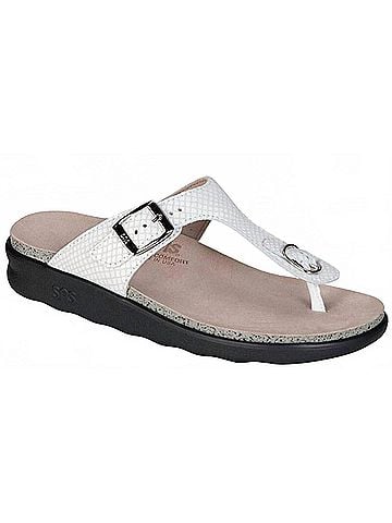 SAS Women's Sanibel Sandal in White Snake (view 1)